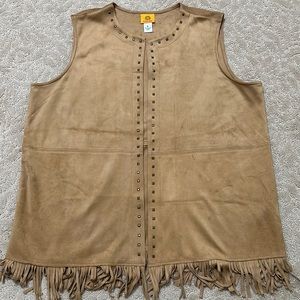 Ruby Rd Western Fringe Vest